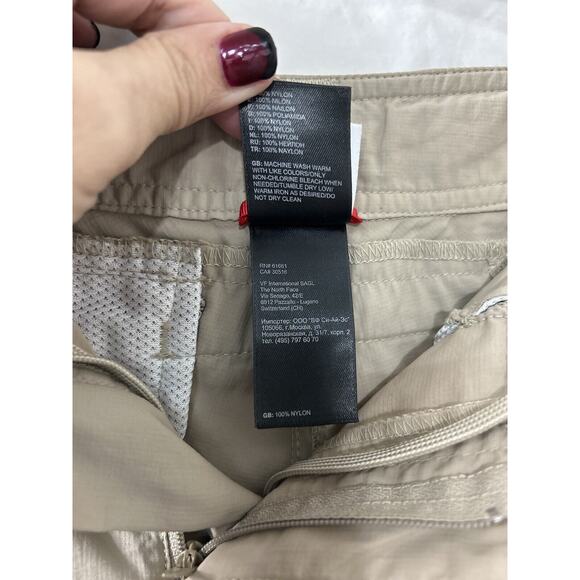 The North Face Womens Hiking Performance Trail Shorts Sz 4 Khaki Brown Gorpcore - Picture 9 of 16